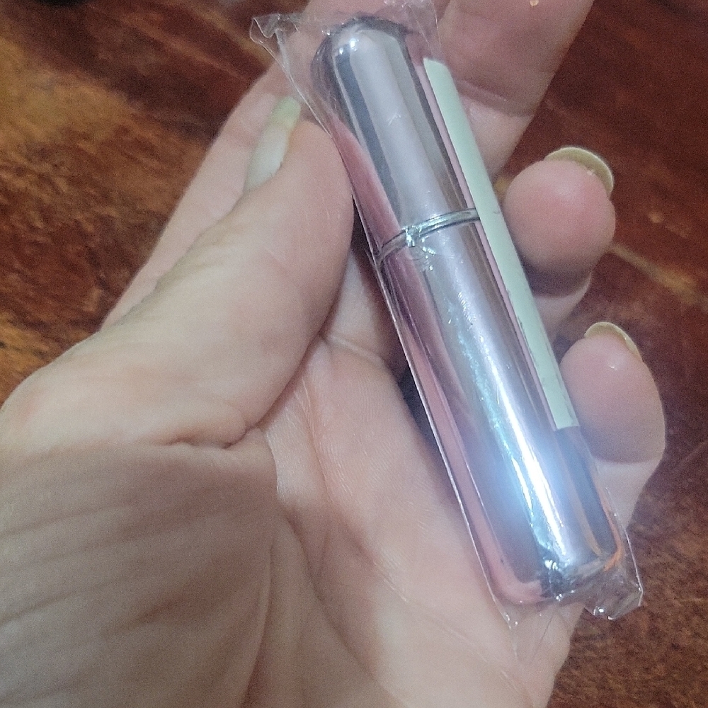 Pink Metallic Refillable Perfume Compact
